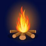 صدای آتش اردو یا کمپ