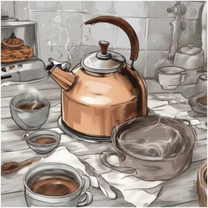 صدای جوشیدن کتری و سوت کشیدن